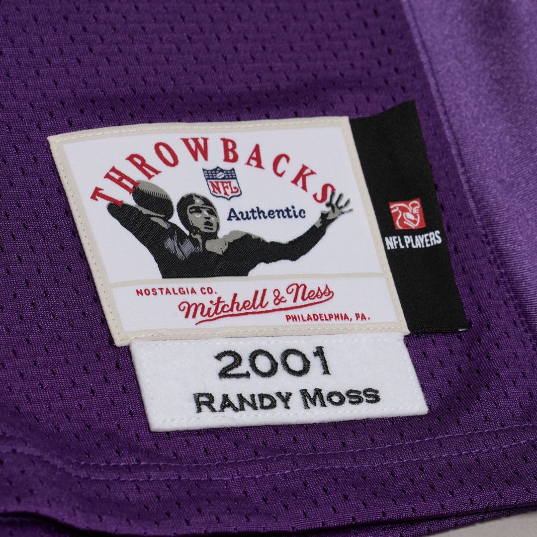 Randy Moss Minnesota Vikings 2001 Authentic Throwback Jersey - Purple
