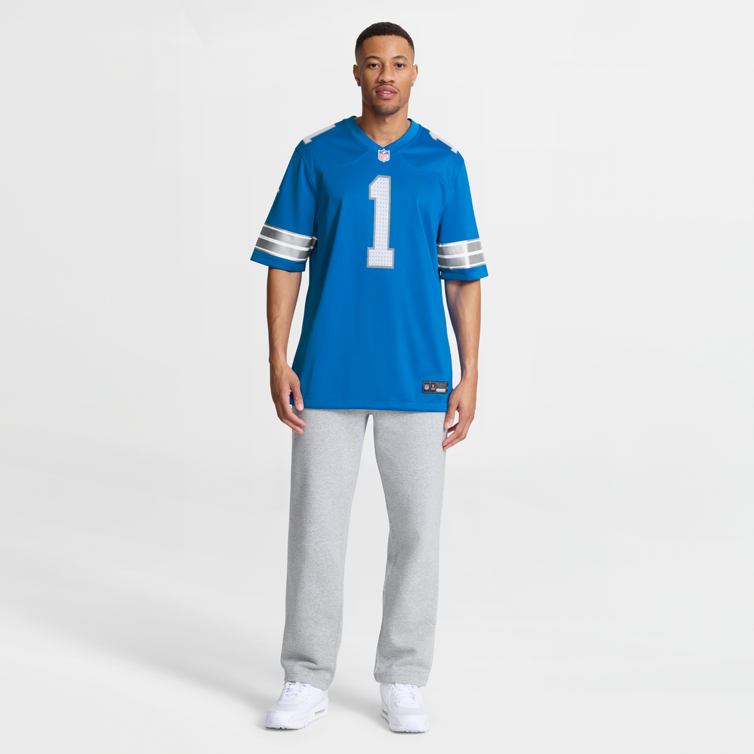 Number 1 Dad Detroit Lions Game Jersey - Blue