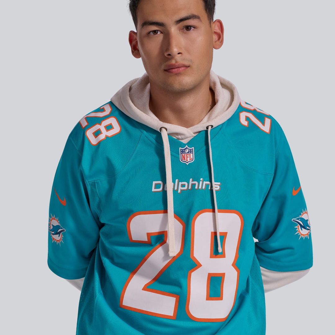 De'Von Achane Miami Dolphins Game Jersey - Aqua