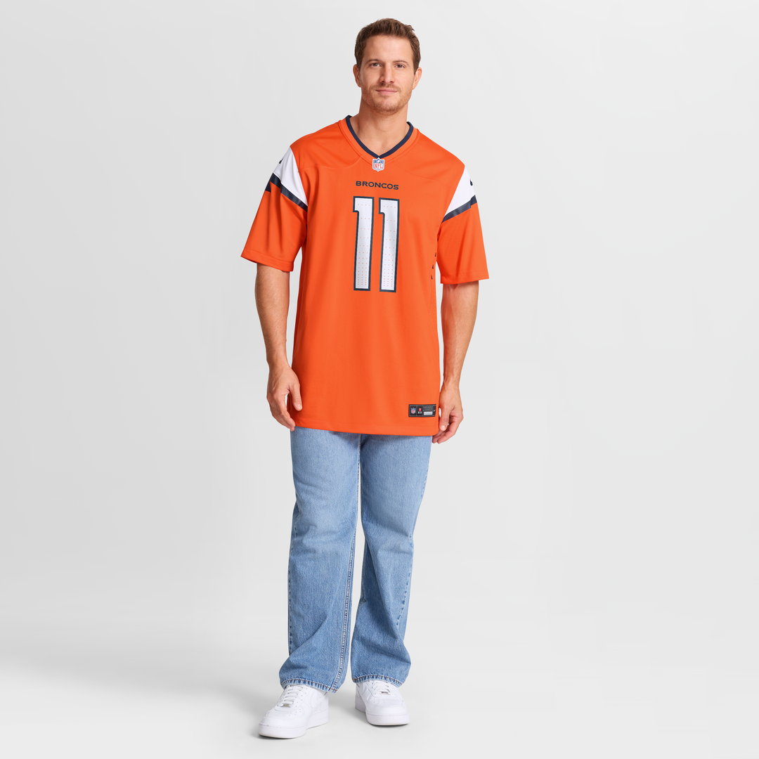 Troy Franklin Denver Broncos Game Jersey - Orange