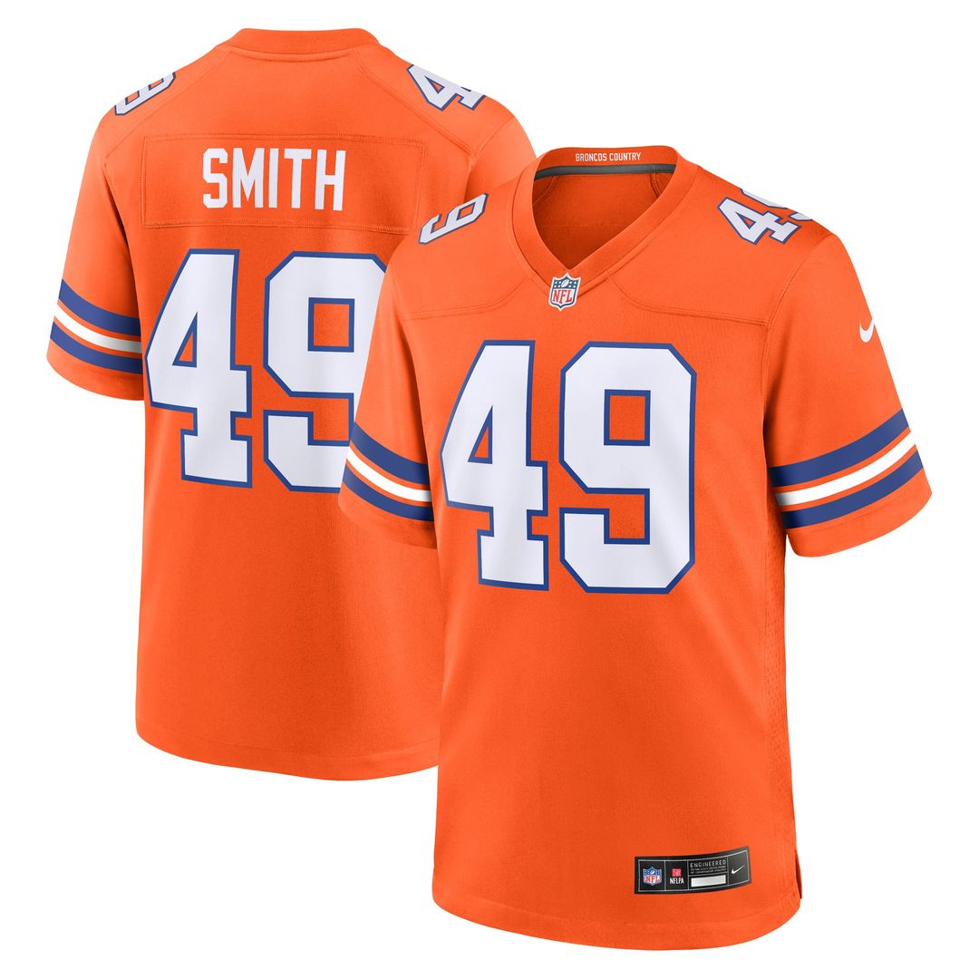Dennis Smith Denver Broncos Alternate Game Jersey - Orange
