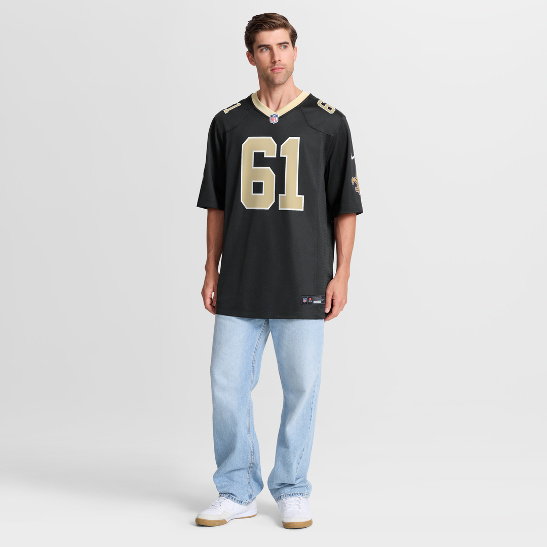 Drew Desjarlais New Orleans Saints Game Jersey - Black