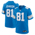 Calvin Johnson Detroit Lions Team Game Jersey - Blue