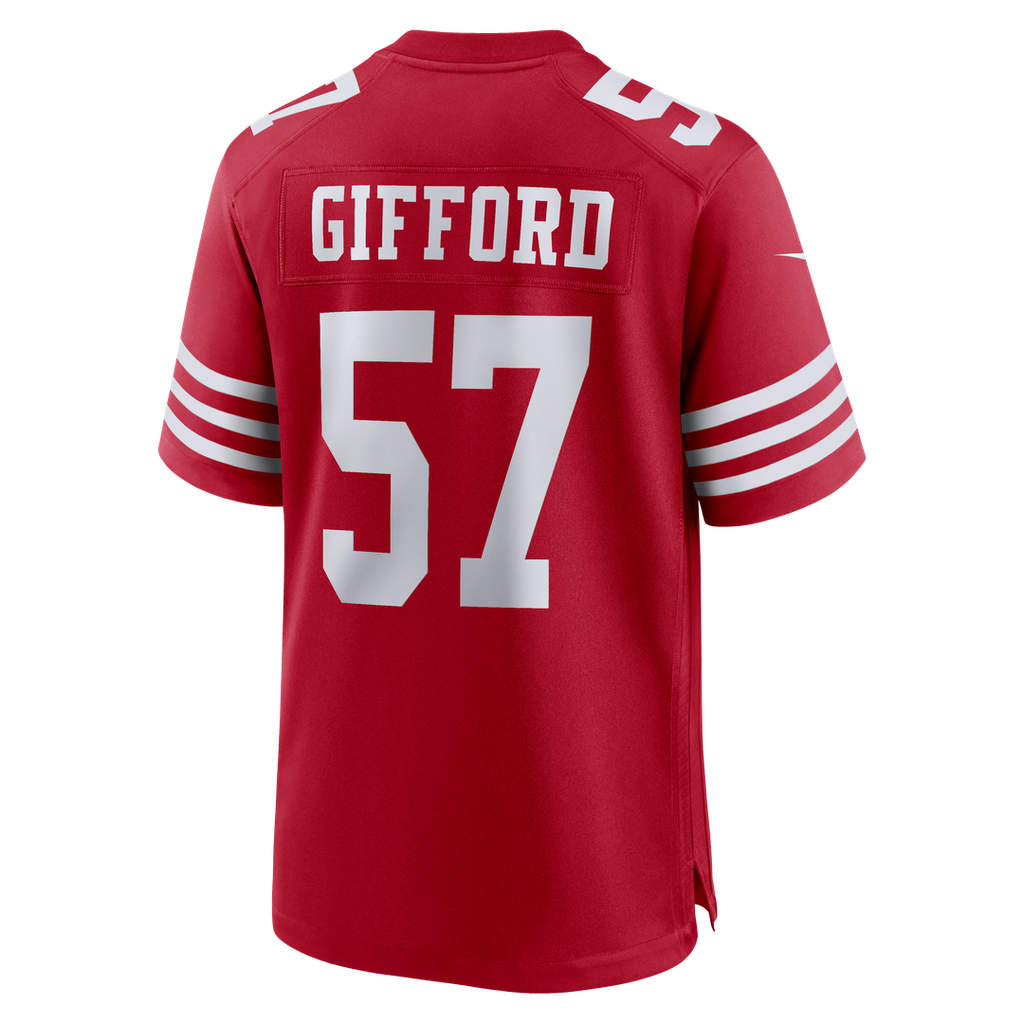 Luke Gifford San Francisco 49ers Game Jersey - Scarlet