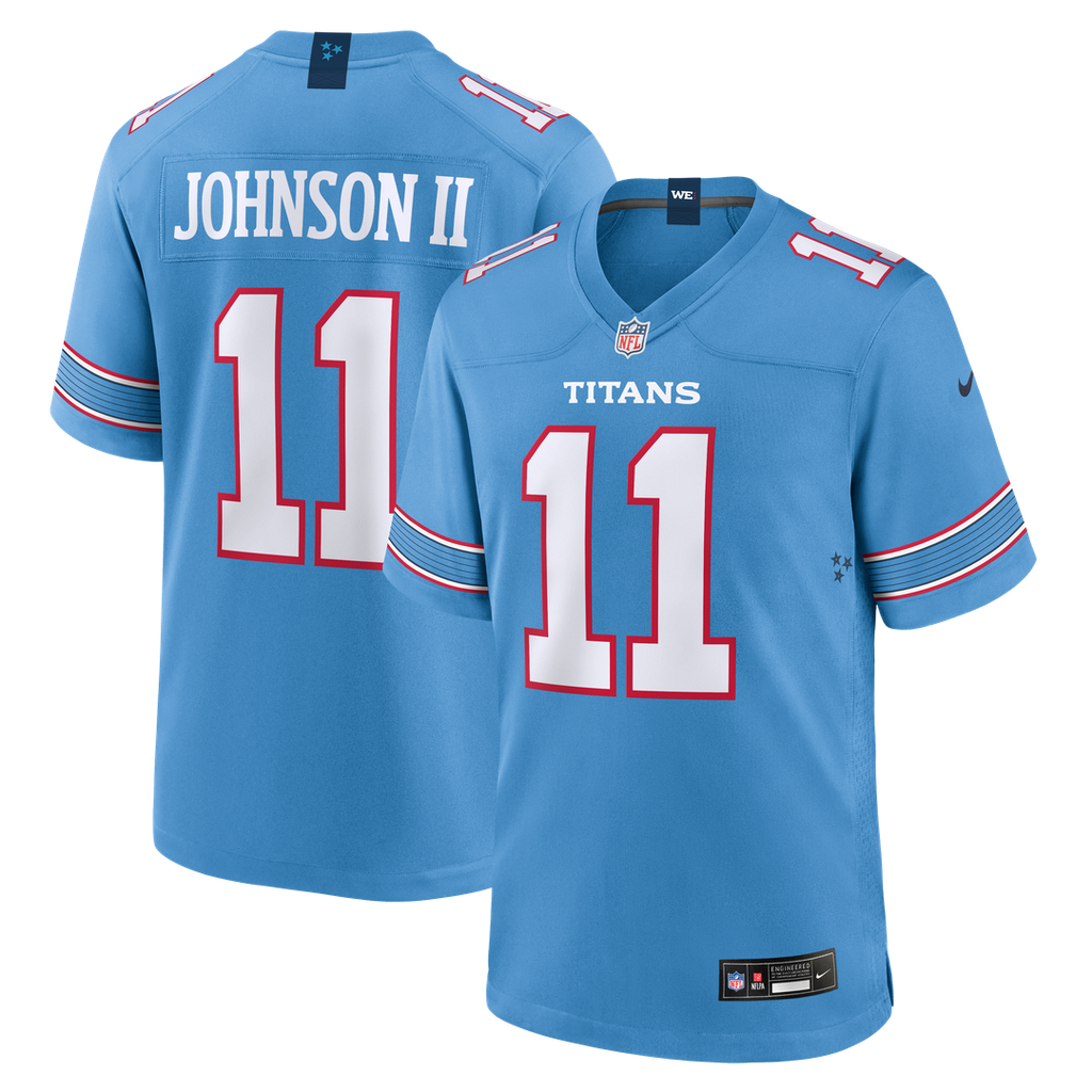 Jermaine Johnson II Tennessee Titans Game Jersey - Light Blue