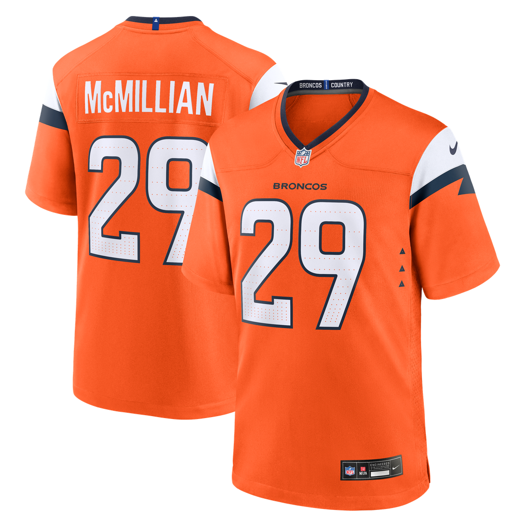 Ja'Quan McMillian Denver Broncos Game Jersey - Orange