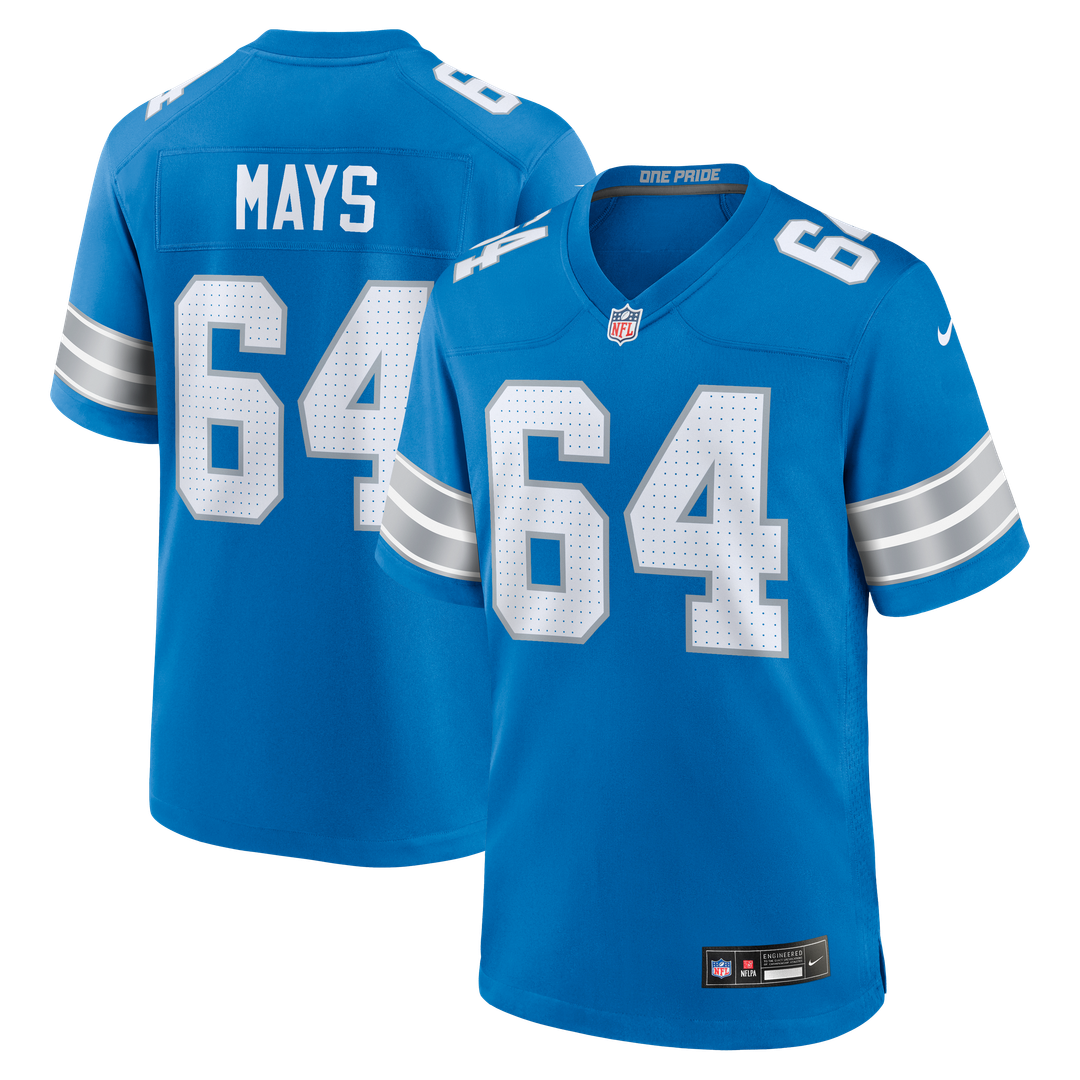 Cade Mays Detroit Lions Game Jersey - Blue
