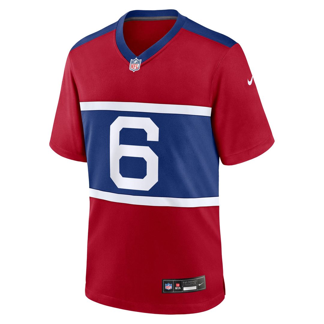 Jaxson Dart New York Giants Alternate Century Red Game Jersey - Red