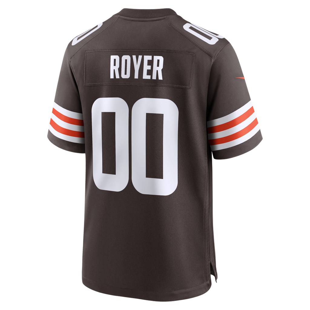 Joe Royer Cleveland Browns Game Jersey - Brown
