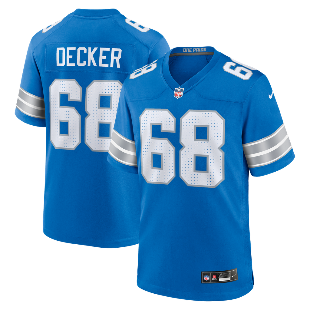 Taylor Decker Detroit Lions Game Jersey - Blue