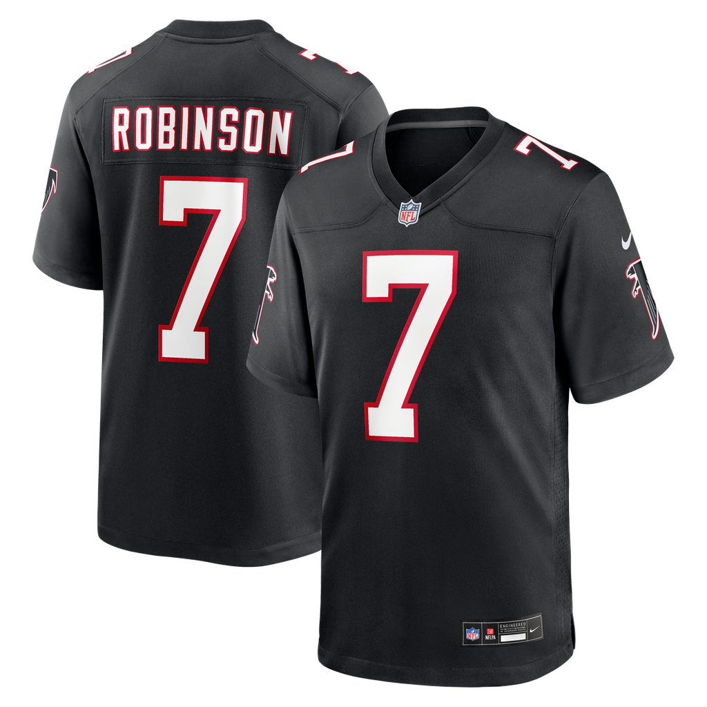 Bijan Robinson Atlanta Falcons Throwback Game Jersey - Black