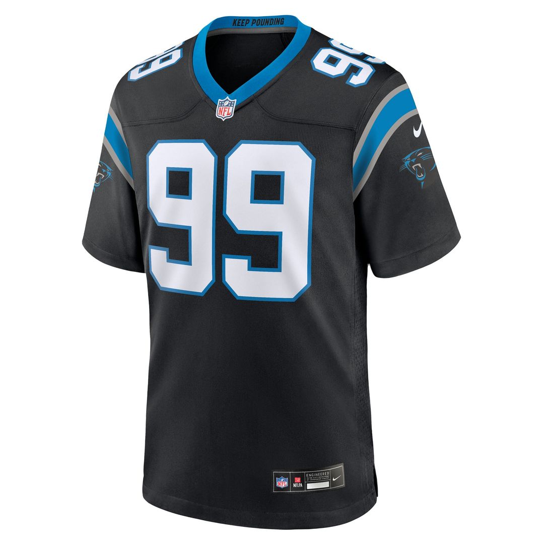 Tershawn Wharton Carolina Panthers Game Jersey - Black
