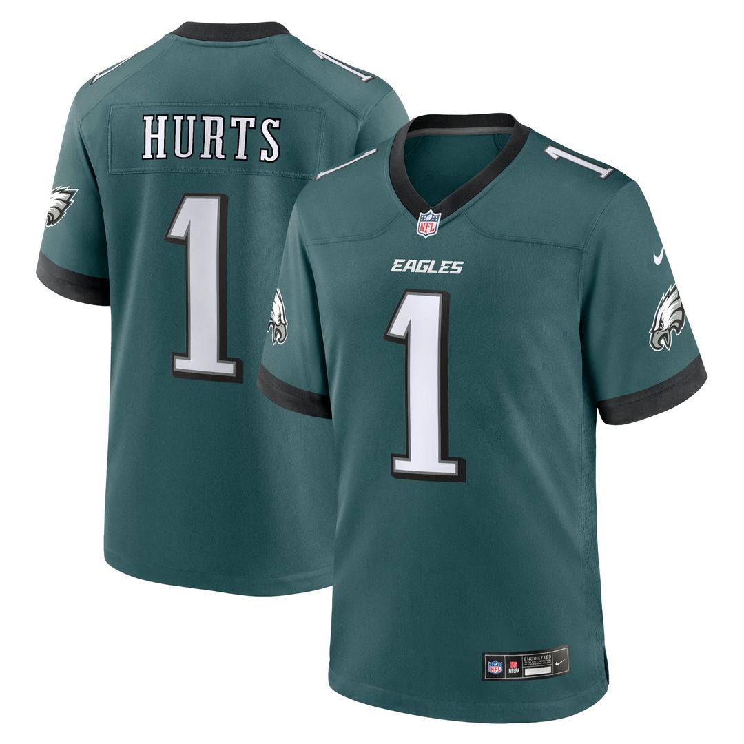 Jalen Hurts Philadelphia Eagles Game Jersey - Midnight Green
