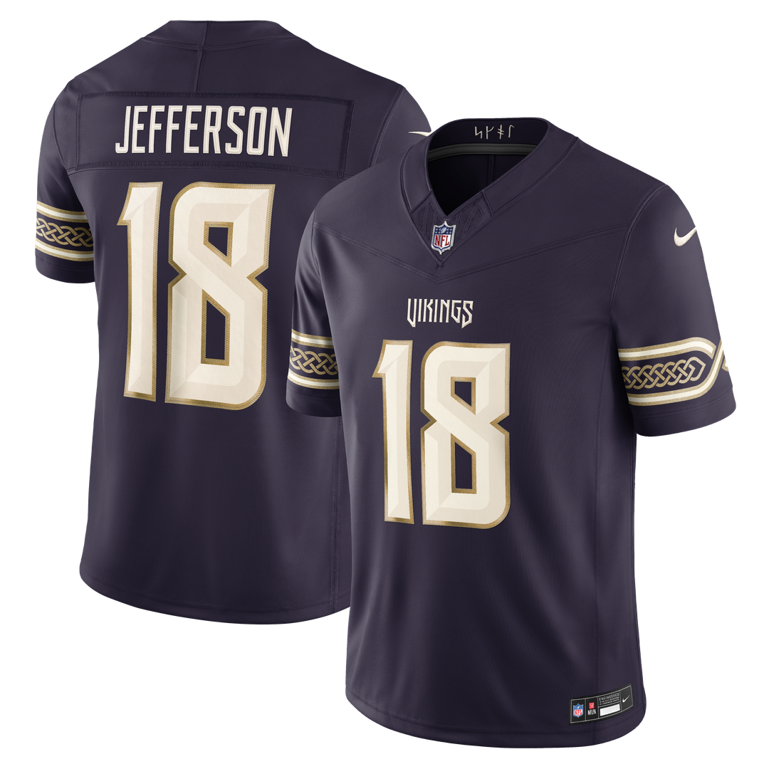Justin Jefferson Minnesota Vikings 2026 Rivalries Collection Stitched Limited Jersey - Purple