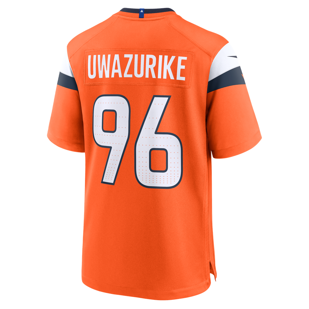 Eyioma Uwazurike Denver Broncos Game Jersey - Orange