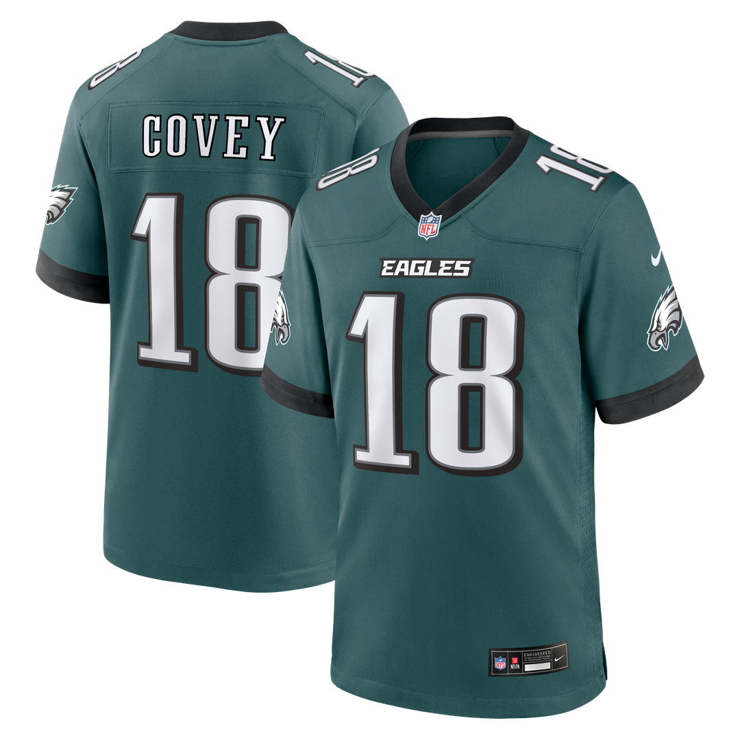 Britain Covey Philadelphia Eagles Game Jersey - Midnight Green