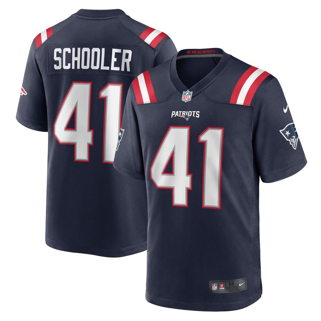 Brenden Schooler New England Patriots Game Jersey - Navy
