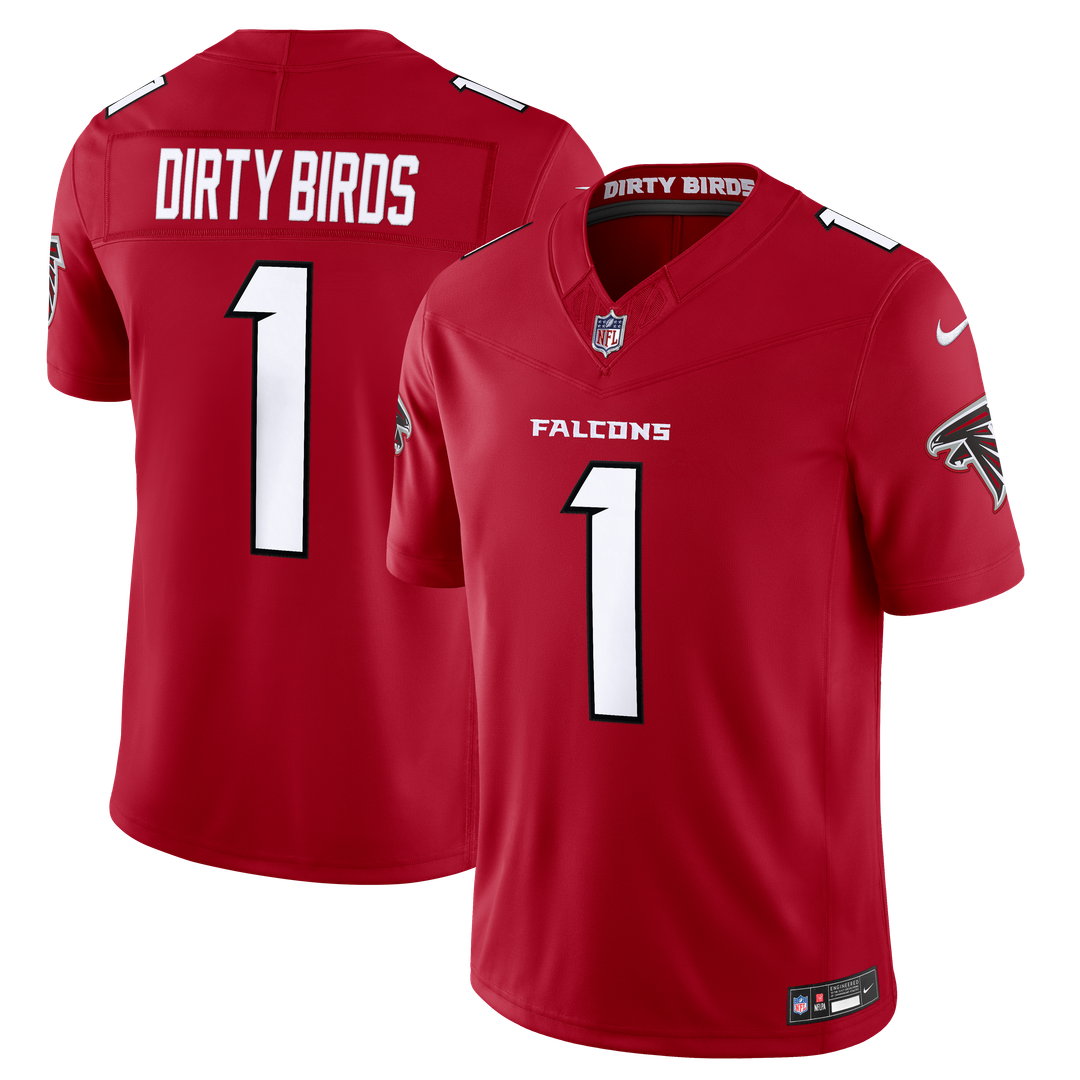 Dirty Birds Atlanta Falcons Vapor F.U.S.E. Stitched Limited Jersey - Red
