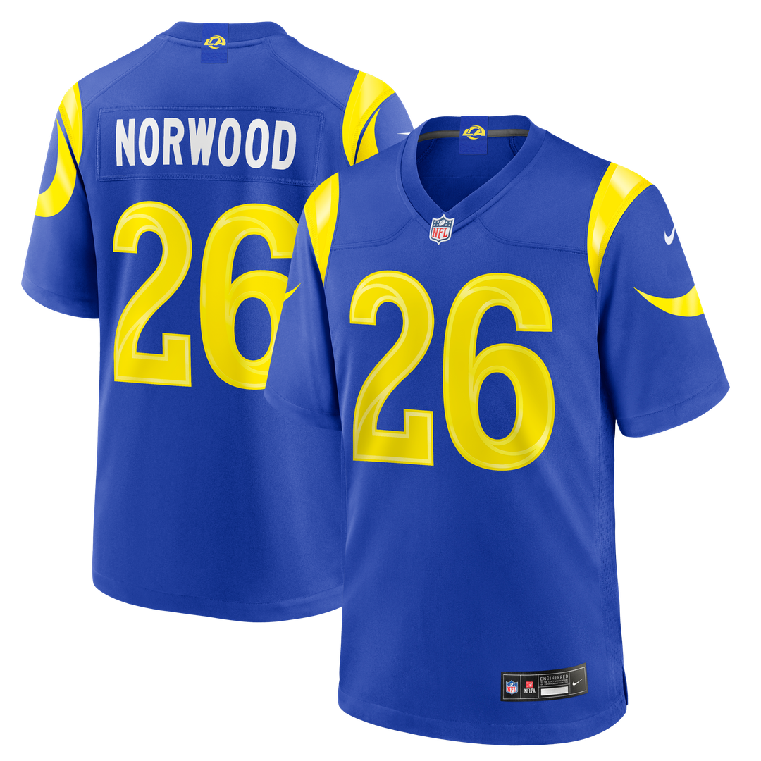 Drey Norwood Los Angeles Rams Game Jersey - Royal Blue