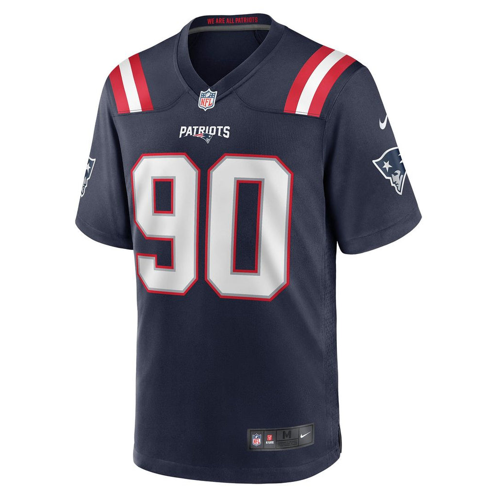Christian Barmore New England Patriots Game Jersey - Navy