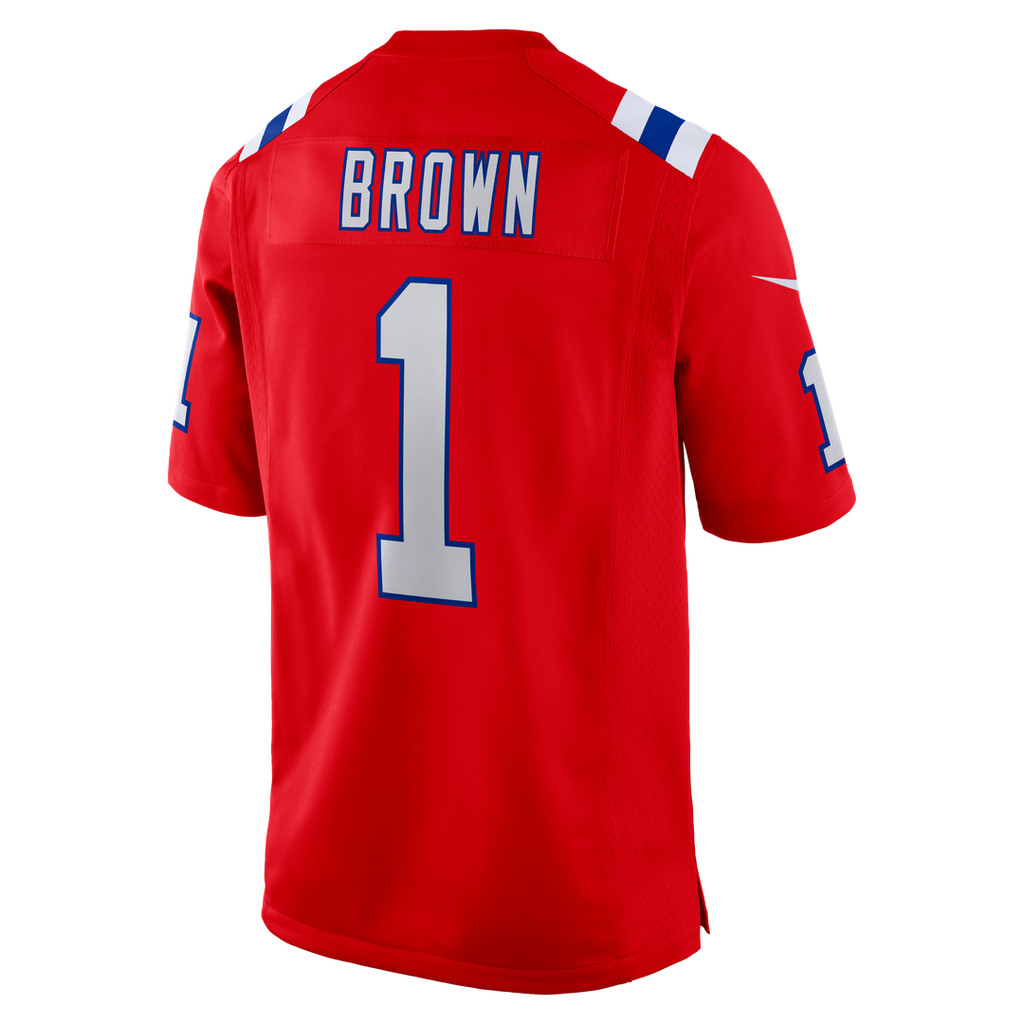 A.J. Brown New England Patriots Game Jersey - Navy