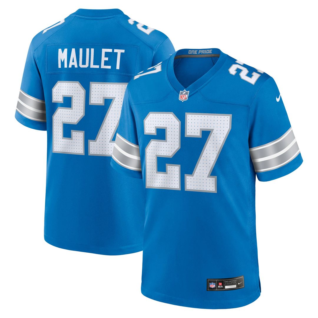Arthur Maulet Detroit Lions Game Jersey - Blue