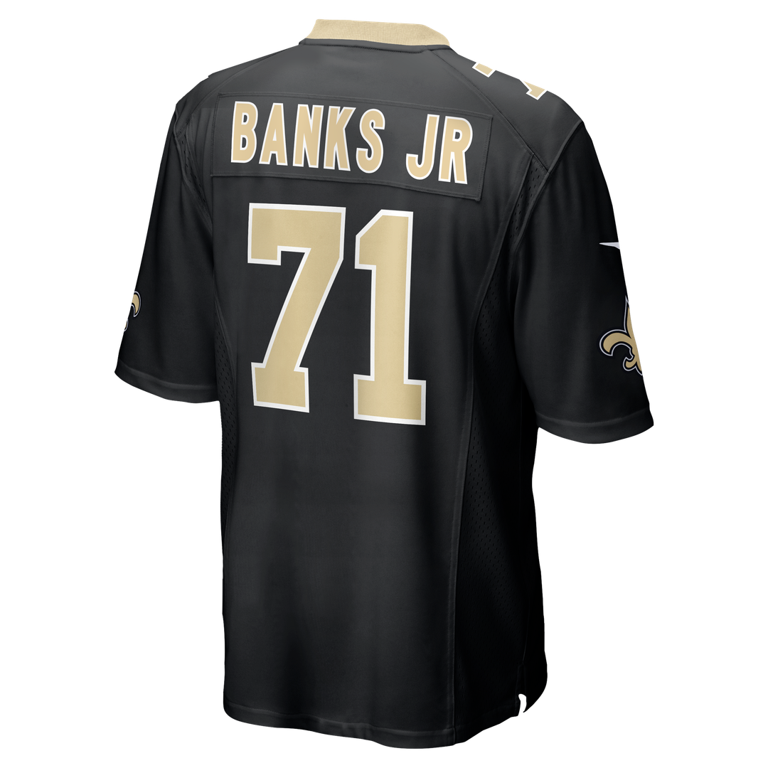 Kelvin Banks Jr. New Orleans Saints Game Jersey - Black
