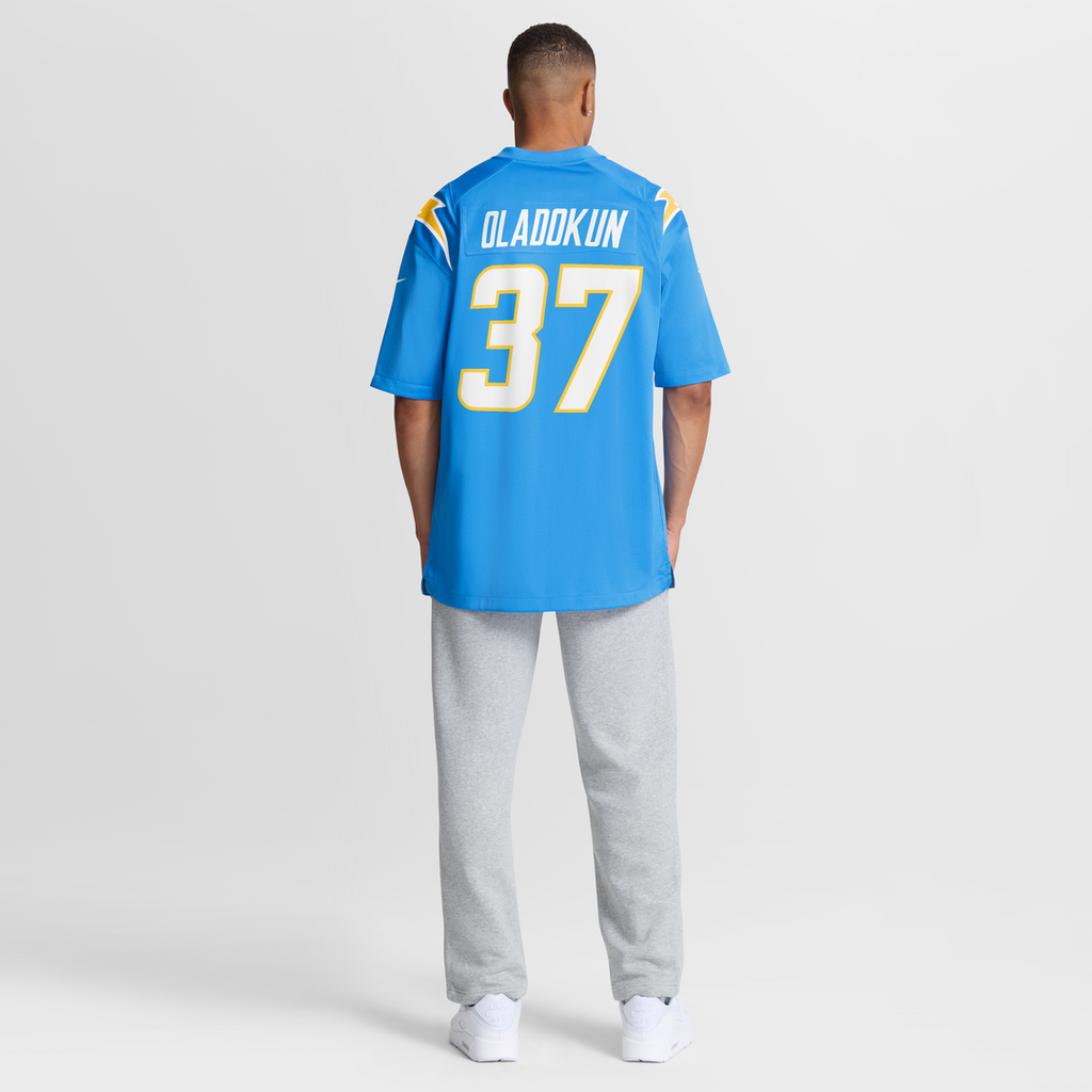 Jordan Oladokun Los Angeles Chargers Game Jersey - Powder Blue
