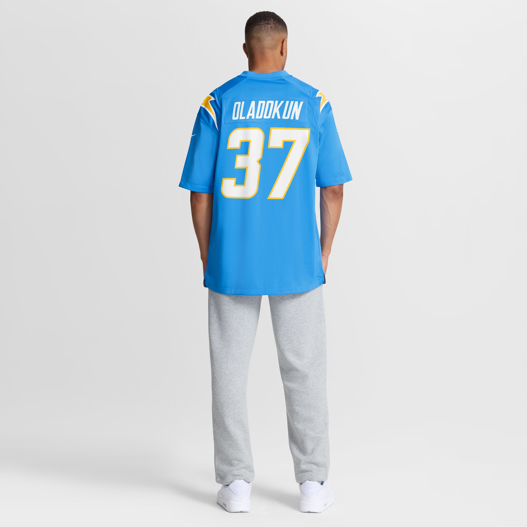 Jordan Oladokun Los Angeles Chargers Game Jersey - Powder Blue