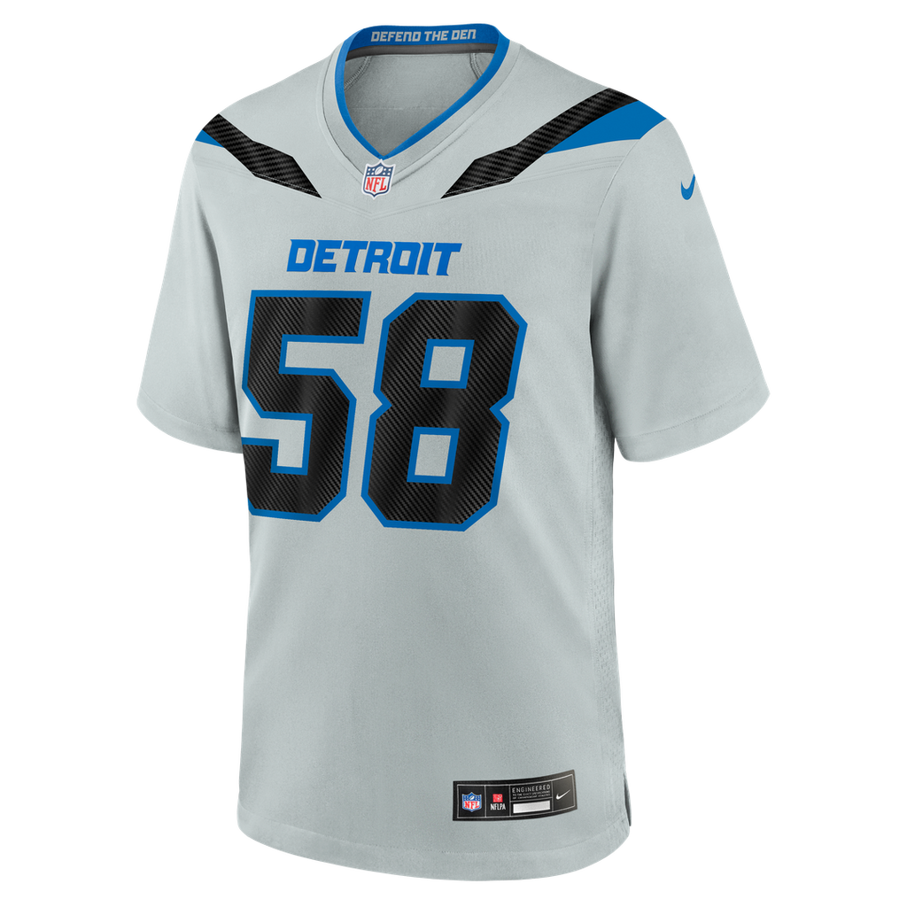 Penei Sewell Detroit Lions 2026 Rivalries Collection Game Jersey - Silver