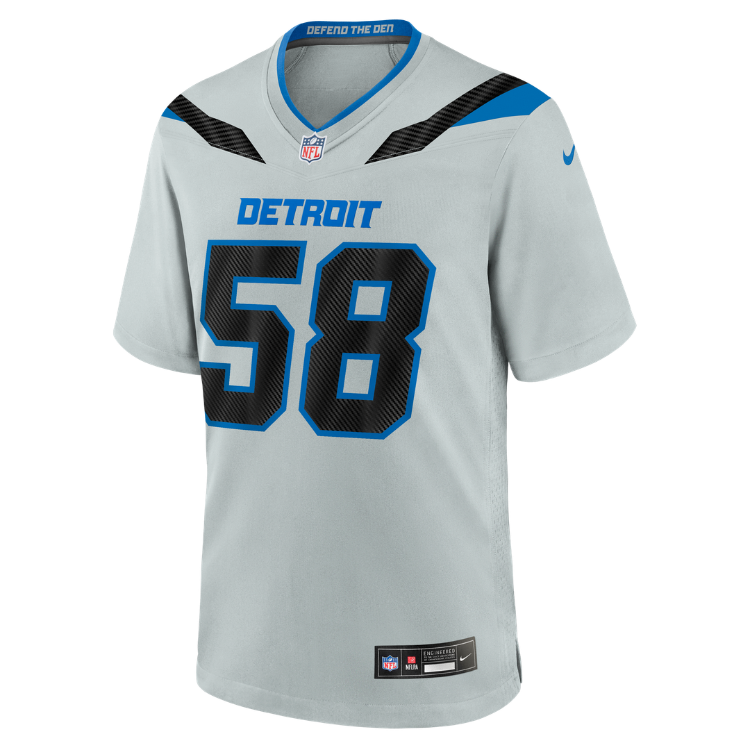 Penei Sewell Detroit Lions 2026 Rivalries Collection Game Jersey - Silver