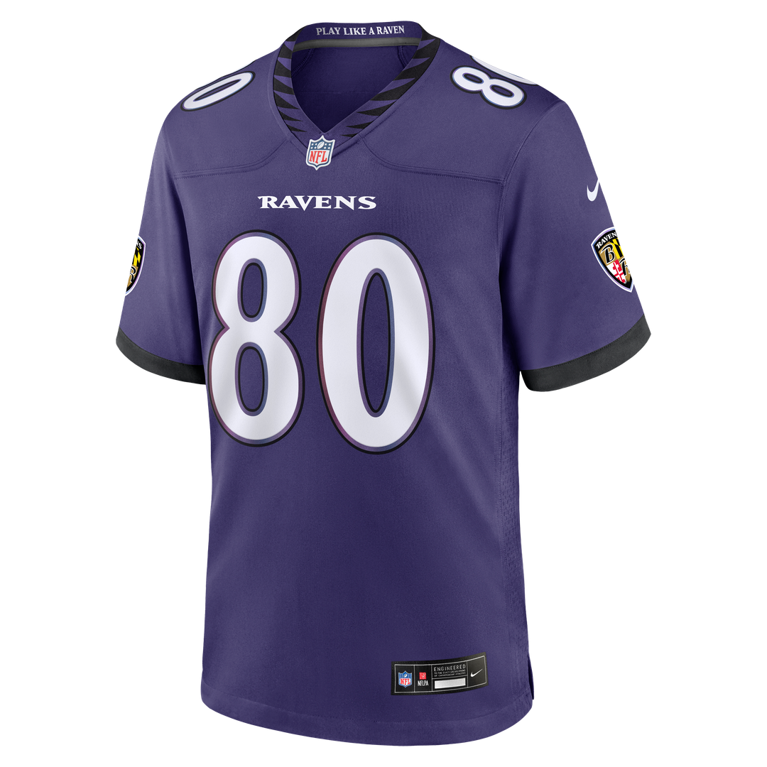 Durham Smythe Baltimore Ravens Game Jersey - Purple