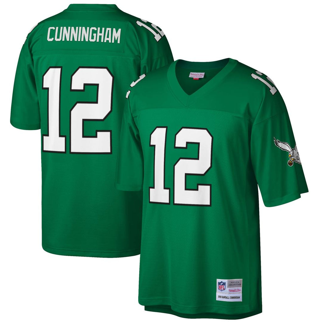 Randall Cunningham Philadelphia Eagles Big & Tall 1990 Replica Jersey - Kelly Green