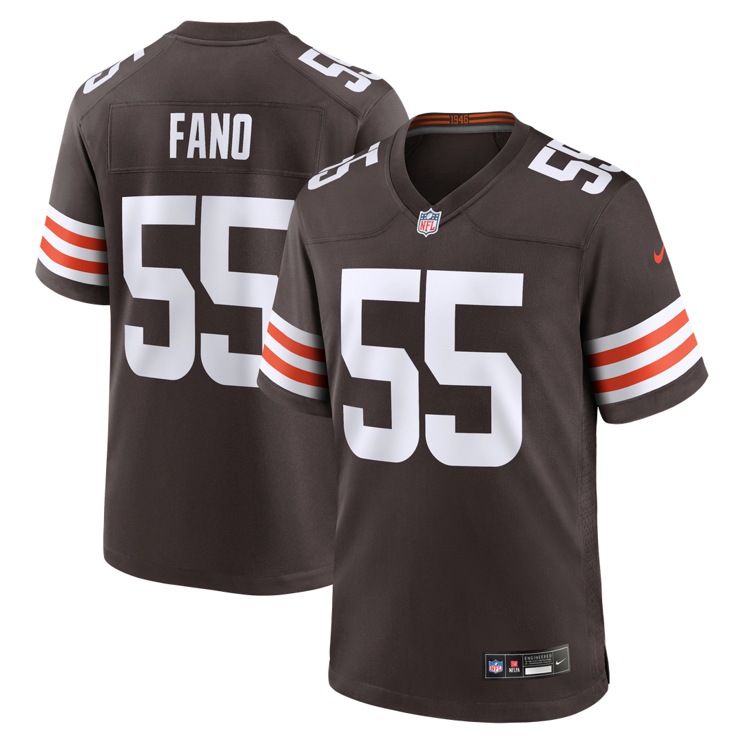 Spencer Fano Cleveland Browns Game Jersey - Brown