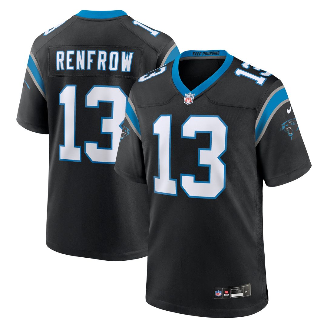 Hunter Renfrow Carolina Panthers Game Jersey - Black