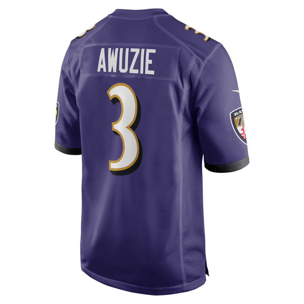 Chidobe Awuzie Baltimore Ravens Game Jersey - Purple
