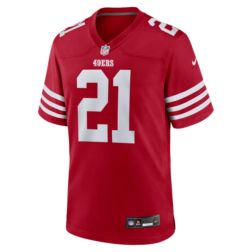 Deion Sanders San Francisco 49ers Game Jersey - Scarlet