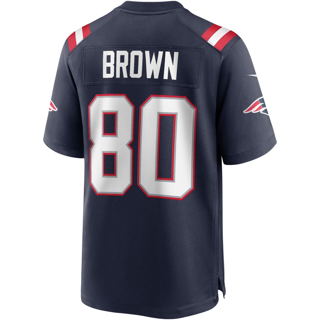 Troy Brown New England Patriots Game Jersey - Navy