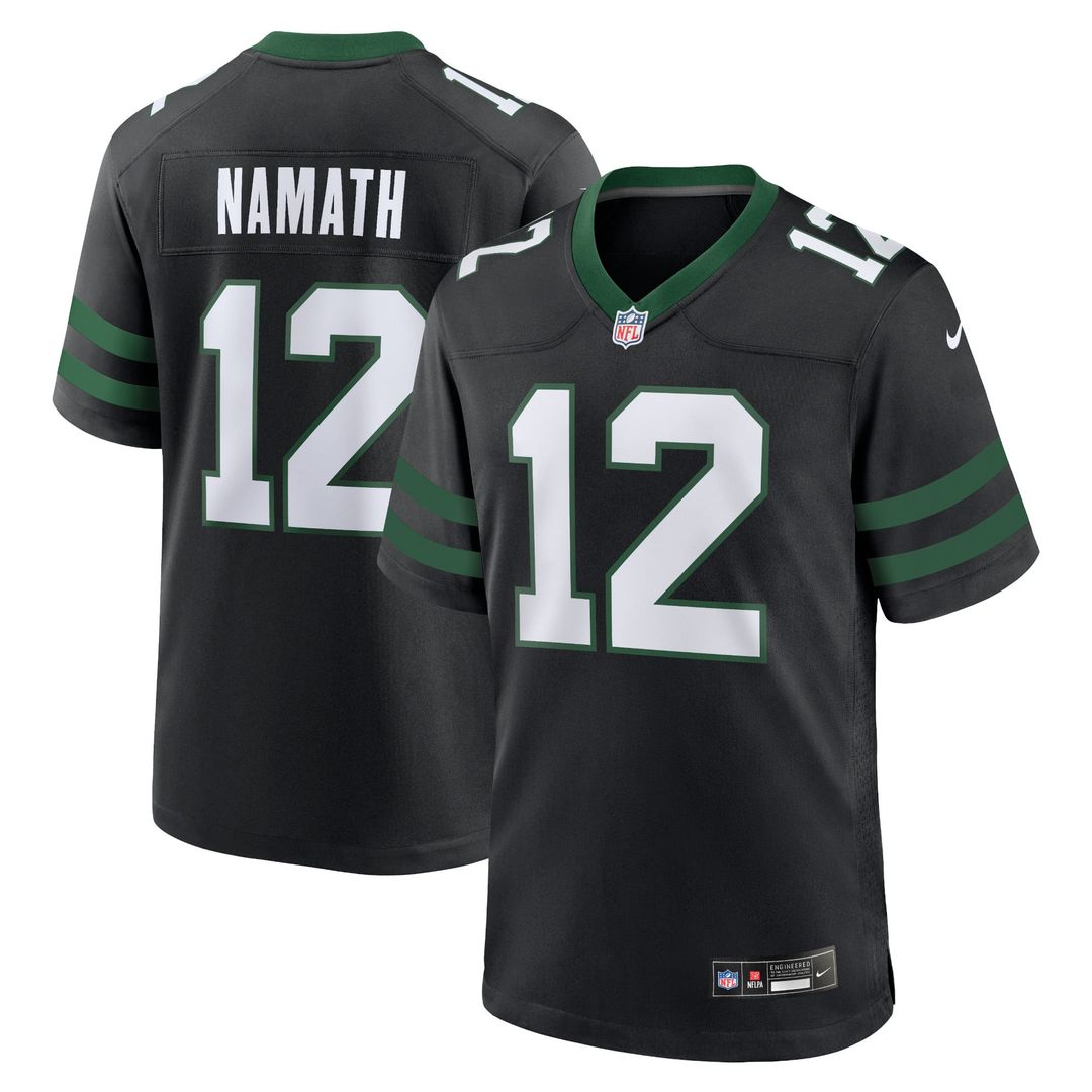 Joe Namath New York Jets Alternate Game Jersey - Legacy Black