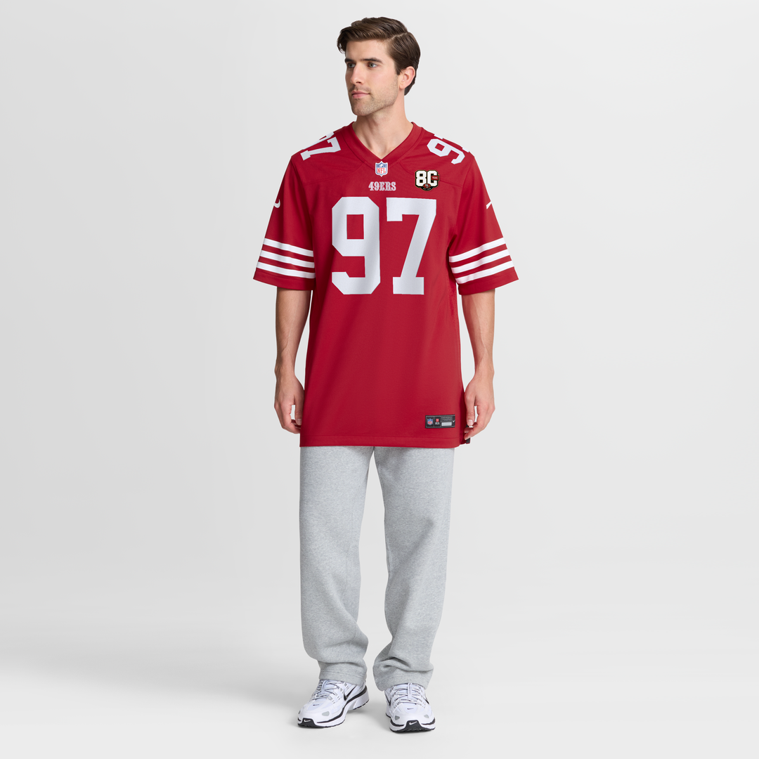 Nick Bosa San Francisco 49ers 80th Anniversary Game Jersey - Scarlet