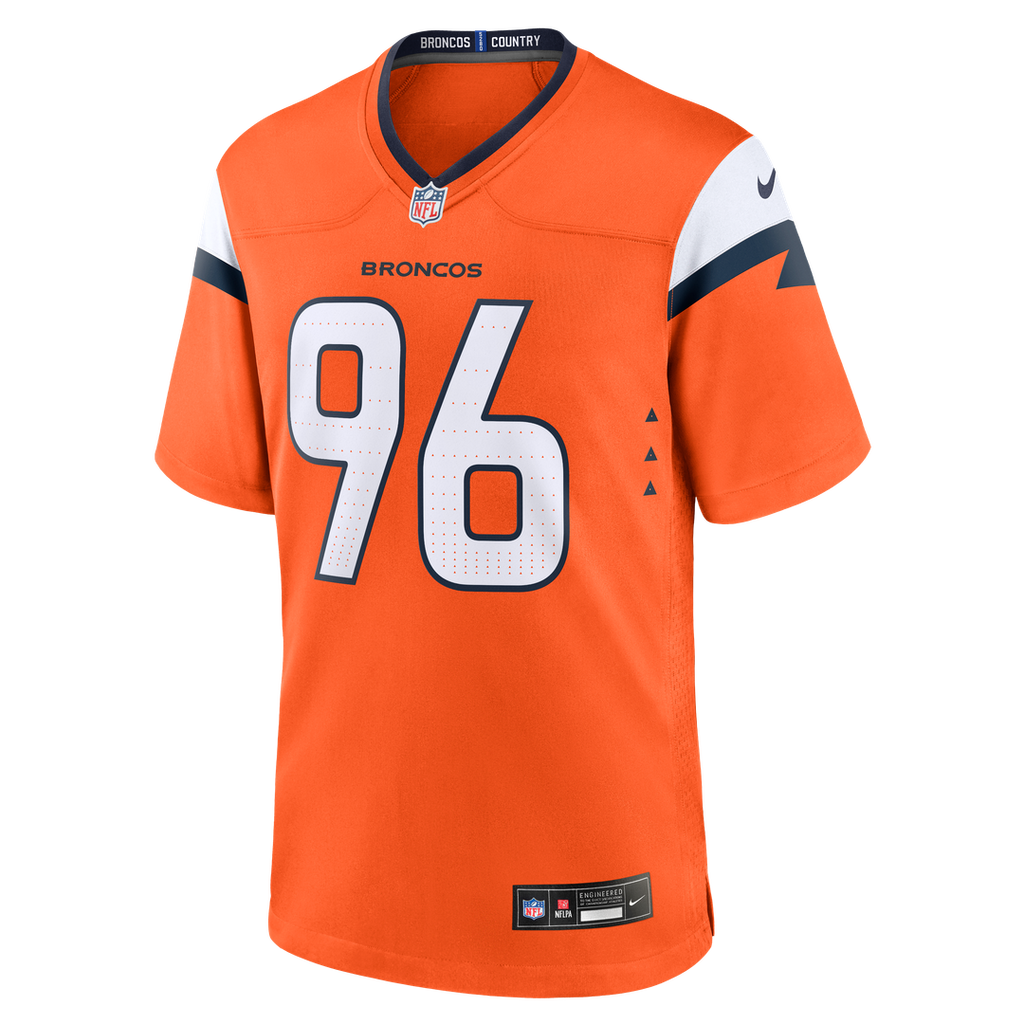 Eyioma Uwazurike Denver Broncos Game Jersey - Orange