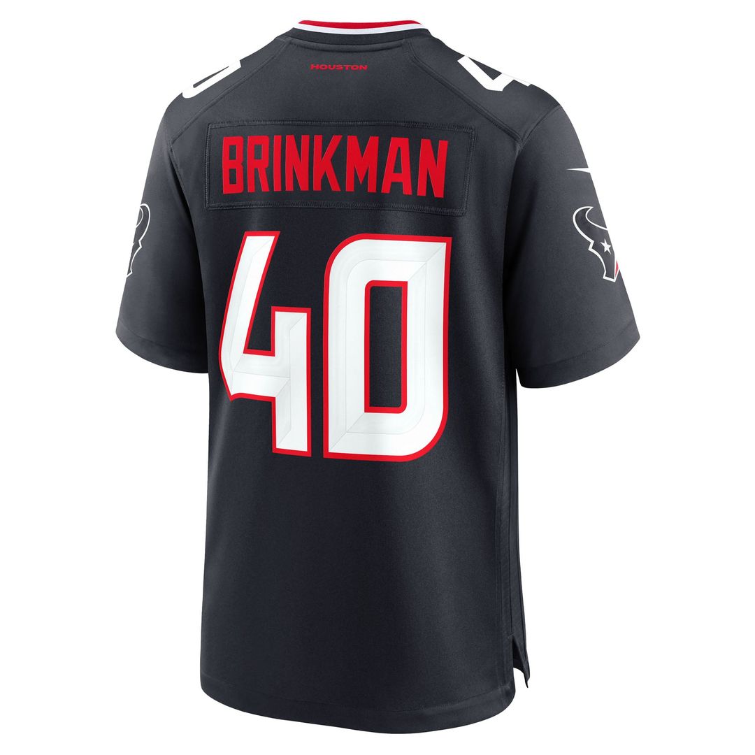 Austin Brinkman Houston Texans Game Jersey - Navy