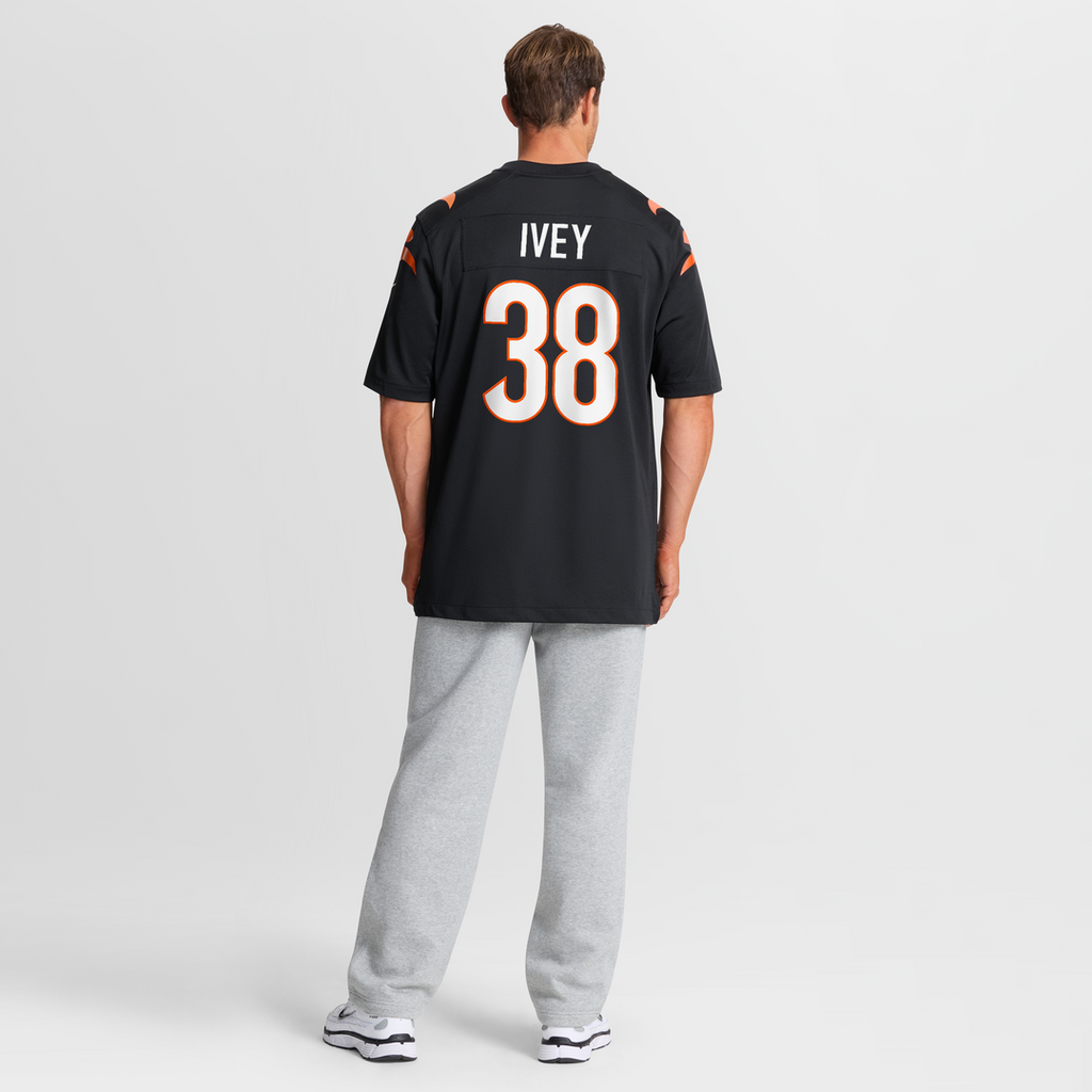 DJ Ivey Cincinnati Bengals Game Jersey - Black