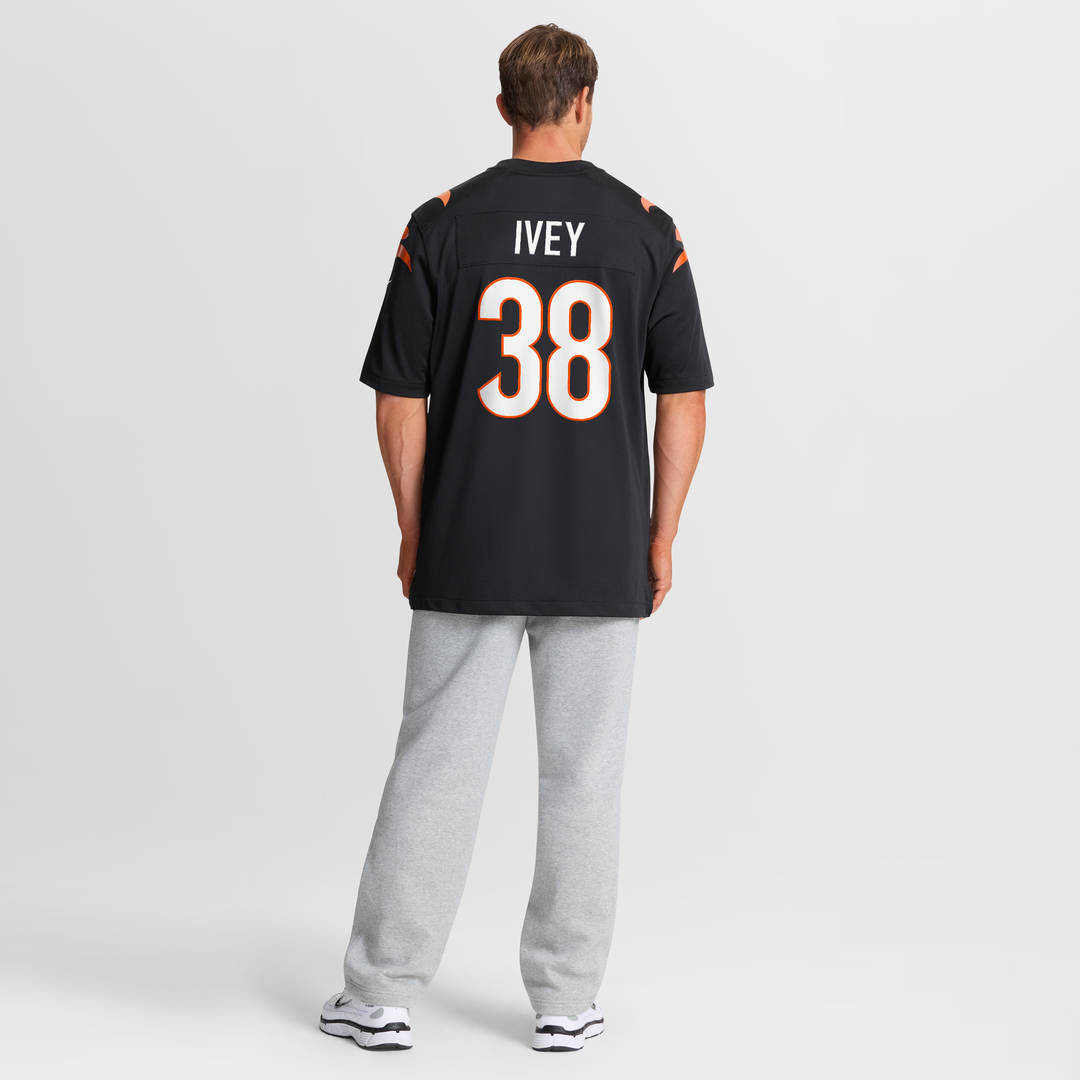 DJ Ivey Cincinnati Bengals Game Jersey - Black