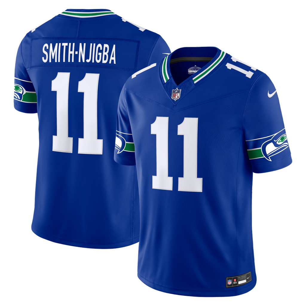 Jaxon Smith-Njigba Seattle Seahawks Alternate Vapor F.U.S.E. Stitched Limited Jersey - Royal Blue