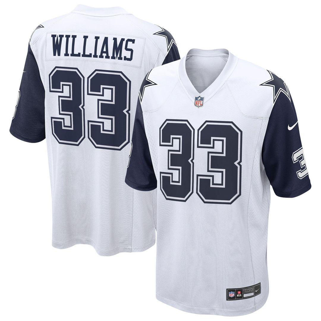 Javonte Williams Dallas Cowboys Alternate Game Jersey - White