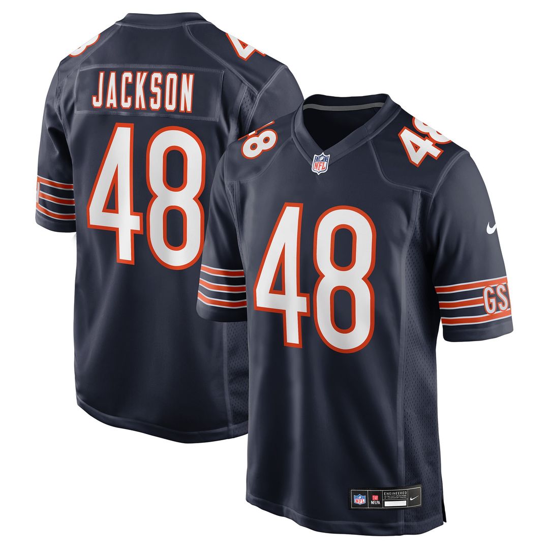D'Marco Jackson Chicago Bears Game Jersey - Navy