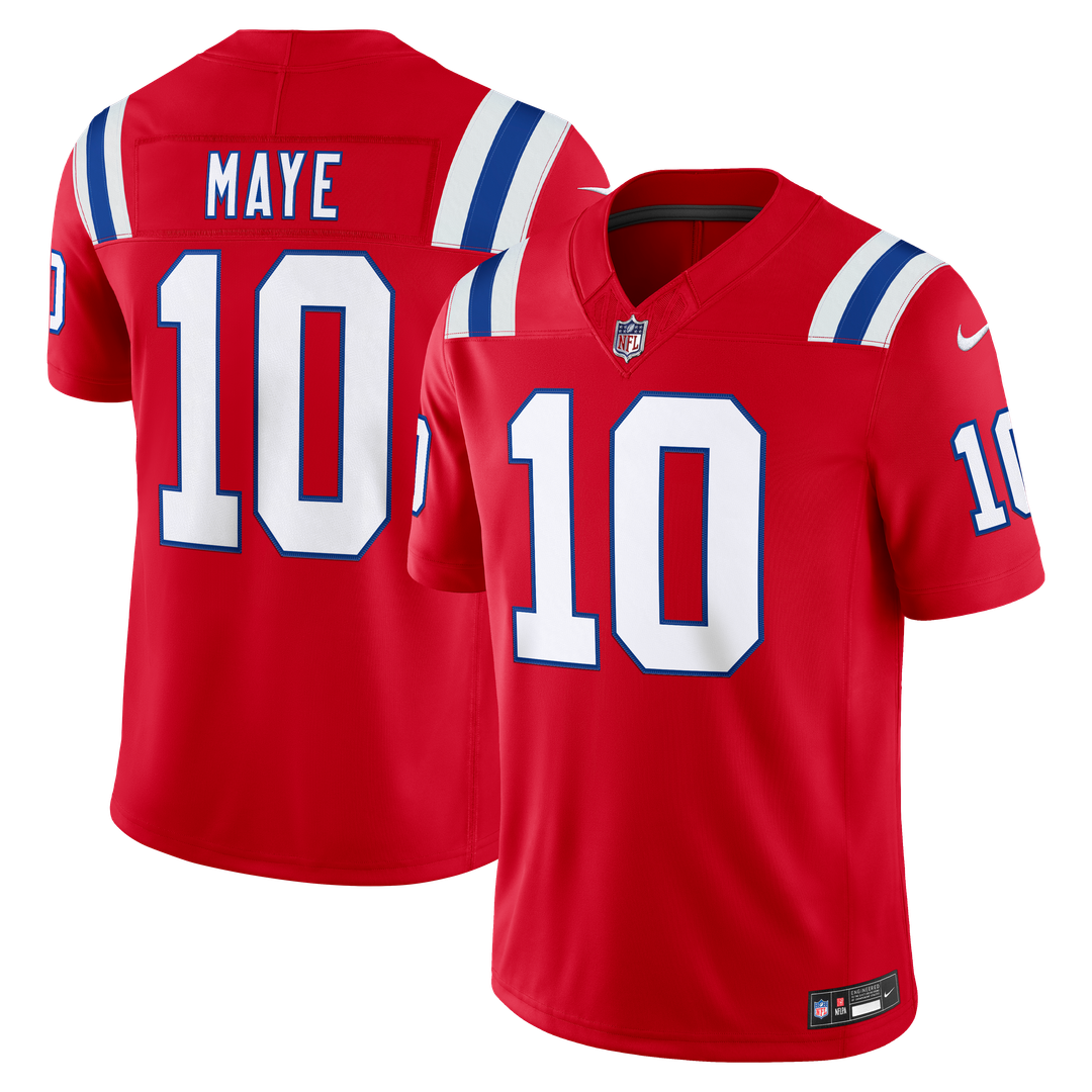 Drake Maye New England Patriots Vapor F.U.S.E. Stitched Limited Jersey - White