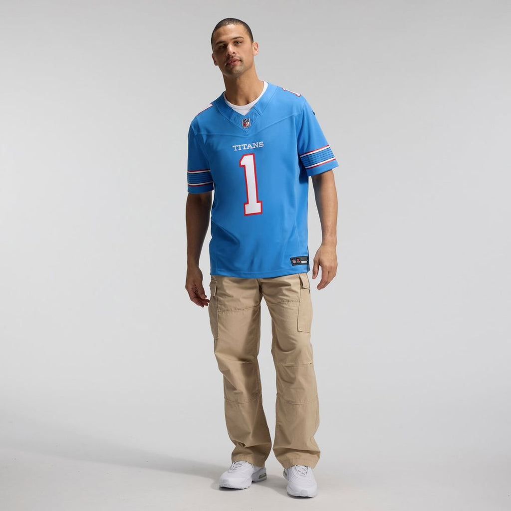 Cameron Ward Tennessee Titans Vapor F.U.S.E. Stitched Limited Jersey - Light Blue