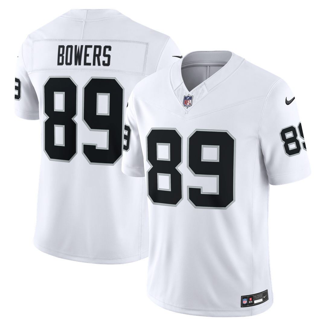 Brock Bowers Las Vegas Raiders Vapor F.U.S.E. Stitched Limited Jersey - White